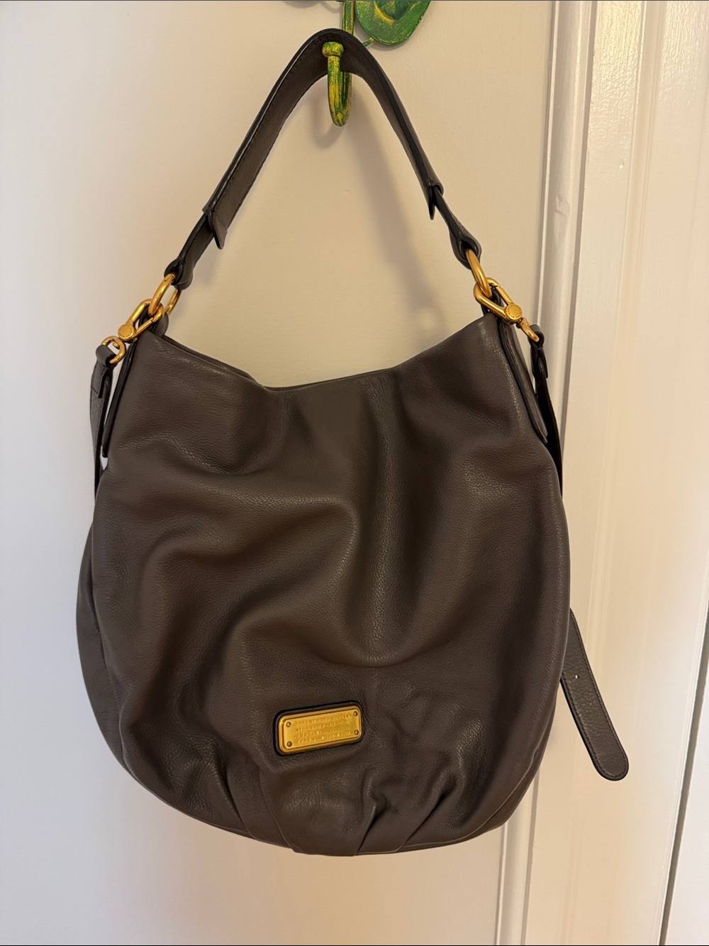 Marc by Marc Jacob’s Leather Hobo Shoulder Bag in Gray